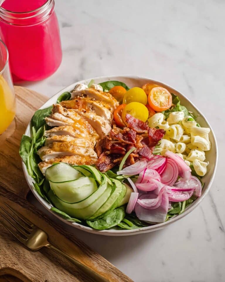 Loaded Chicken Salad with Honey Mustard Vinaigrette Recipe