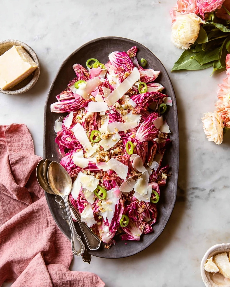 Mediterranean Radicchio Salad with Olives and Tarragon Vinaigrette Recipe
