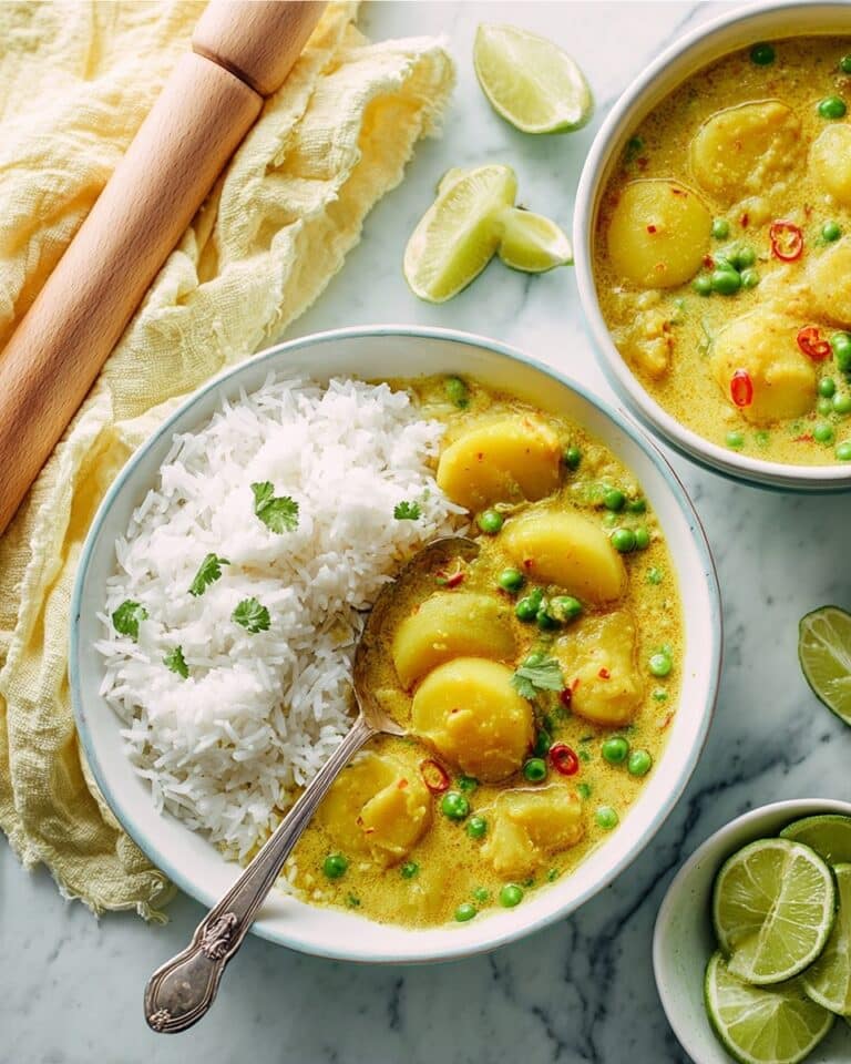 Golden New Potato & Pea Curry Recipe