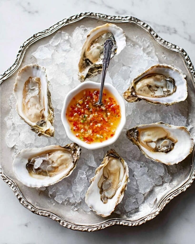Oysters with Apple & Horseradish Dressing Recipe