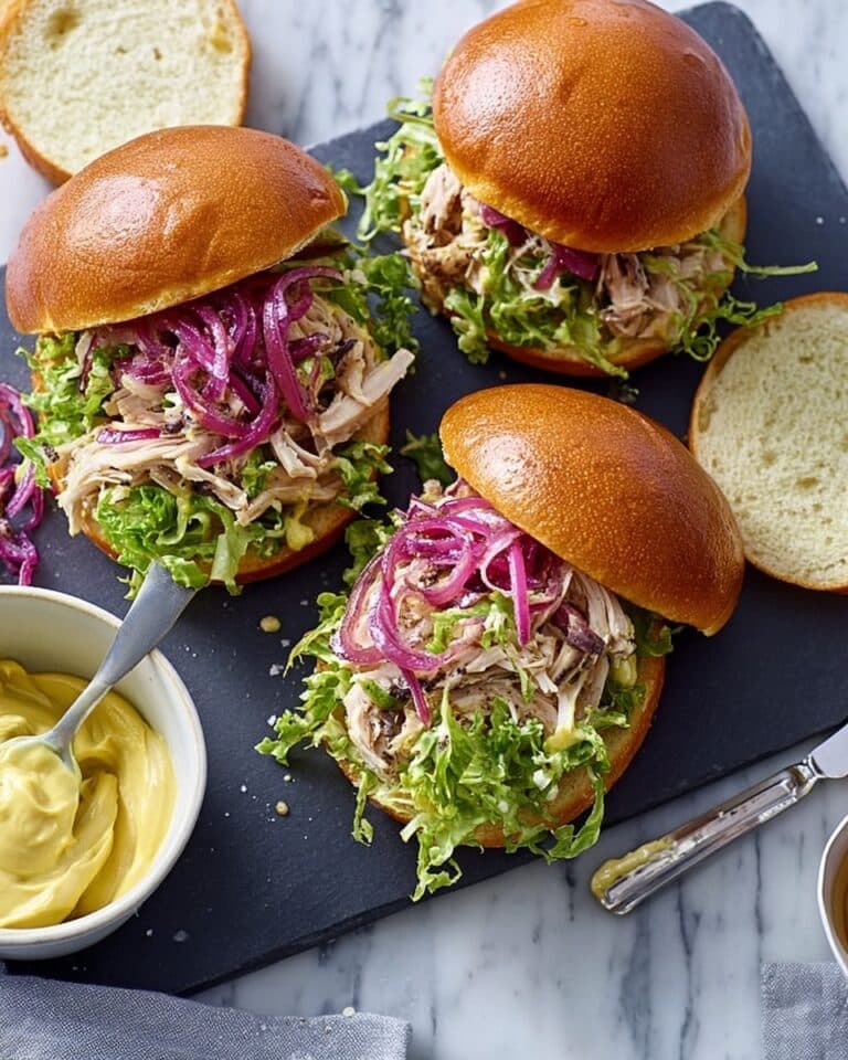 Duck Confit Burger with Caramelized Onion and Mustard Recipe