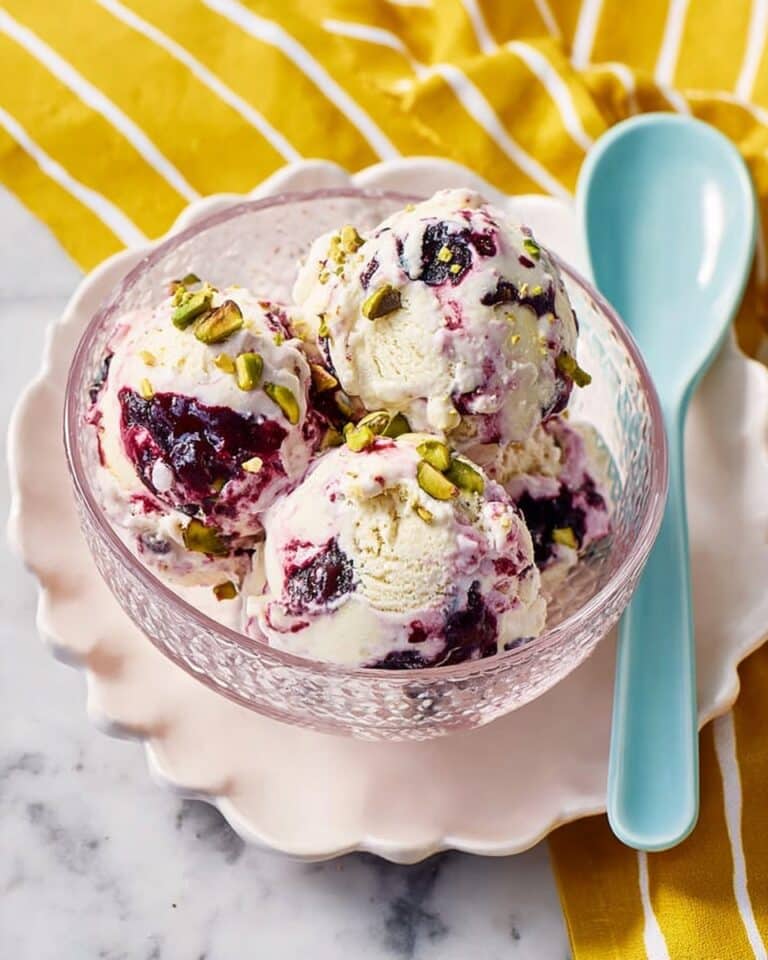 Cherry & Pistachio No-Churn Ice Cream Recipe
