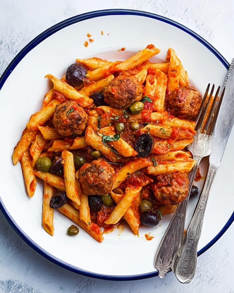Puttanesca Meatball Bake Recipe
