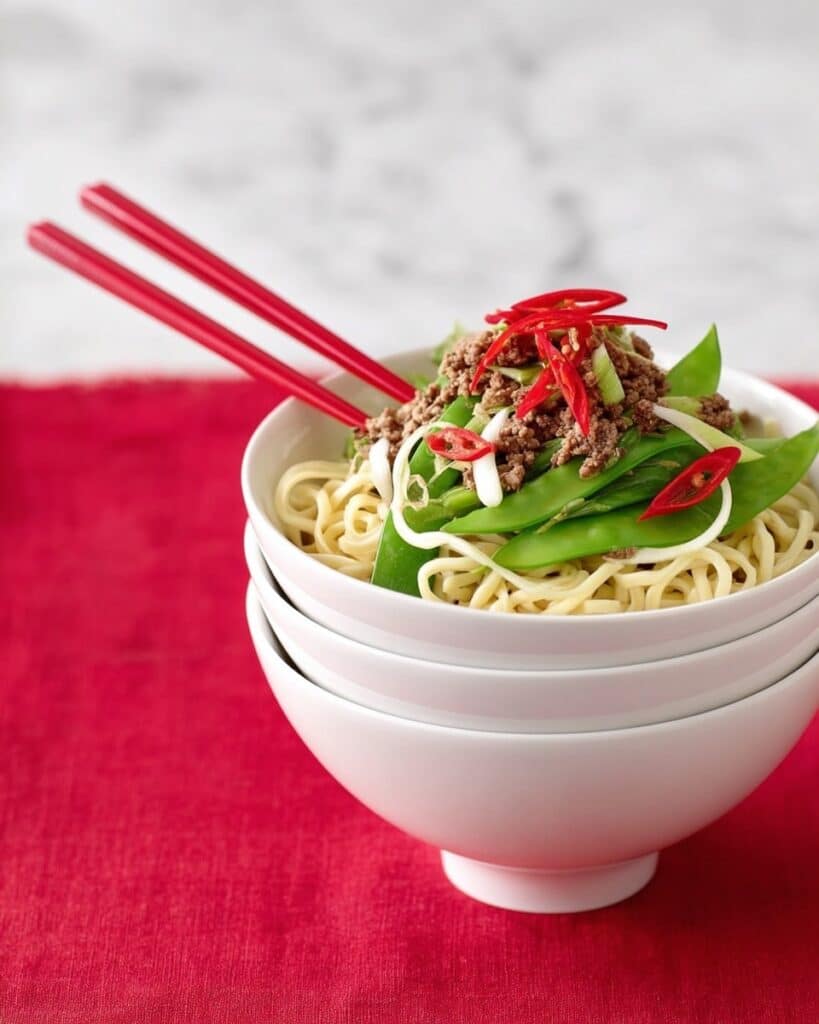Five-spice Beef & Sugar Snap Noodles Recipe