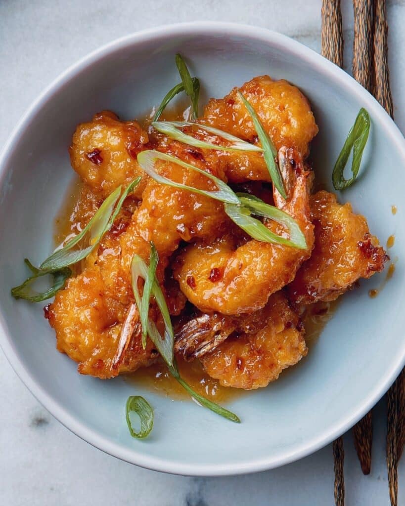 Fried Prawns with Garlicky Hot Pepper Sauce Recipe