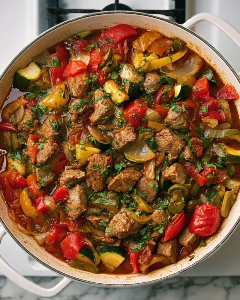 Mediterranean Lamb and Vegetable Stir-Fry Recipe