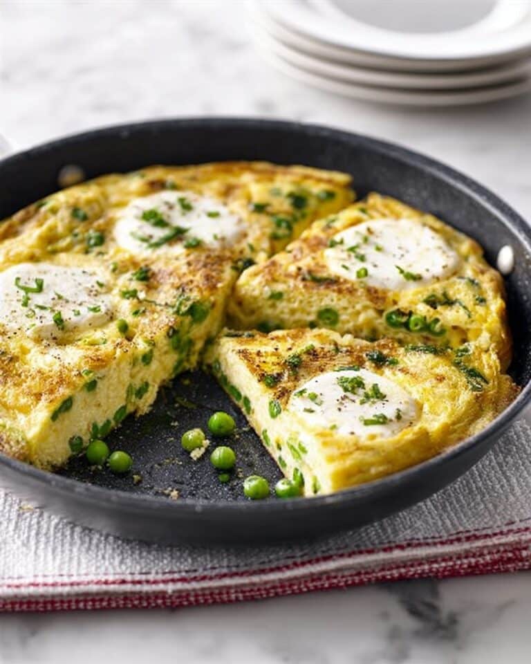 Goat’s Cheese, Pea & Bean Frittata Recipe