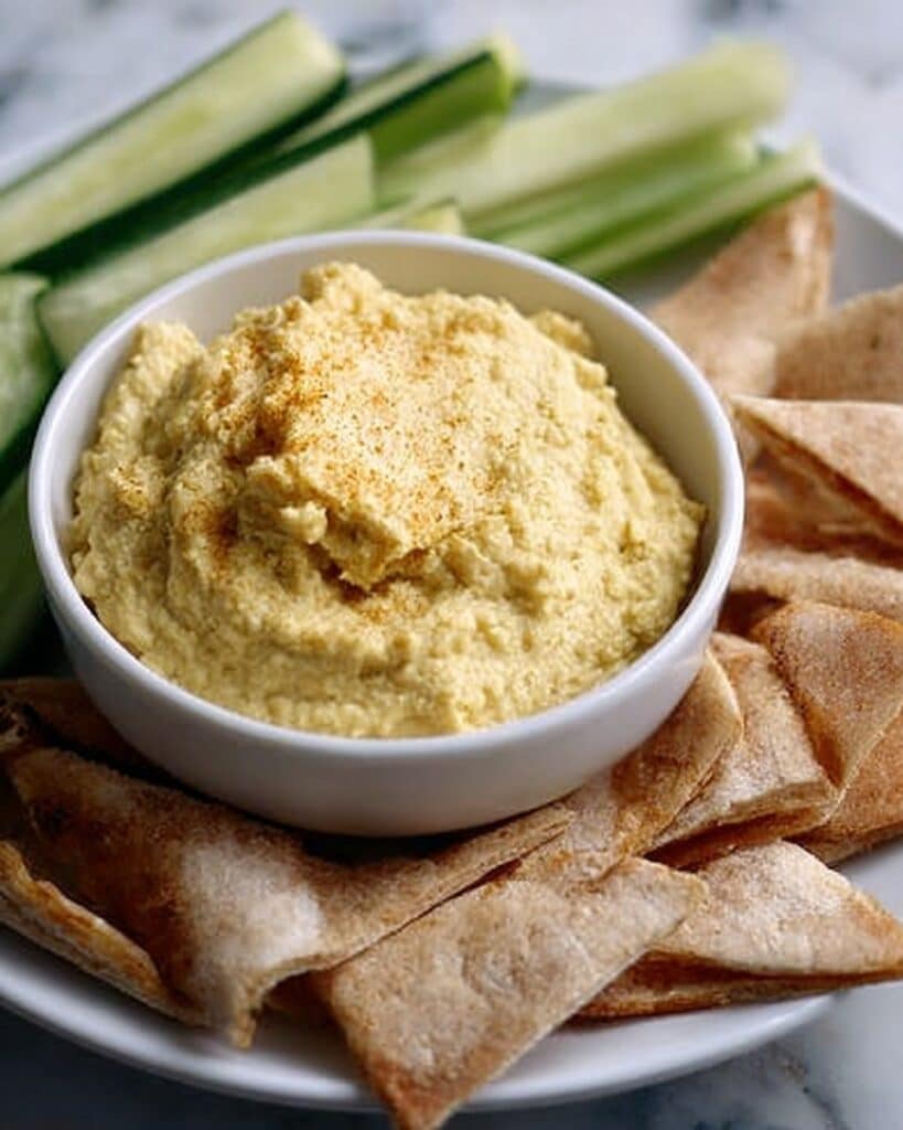 Homemade Hummus with Crispy Pitta Chips Recipe