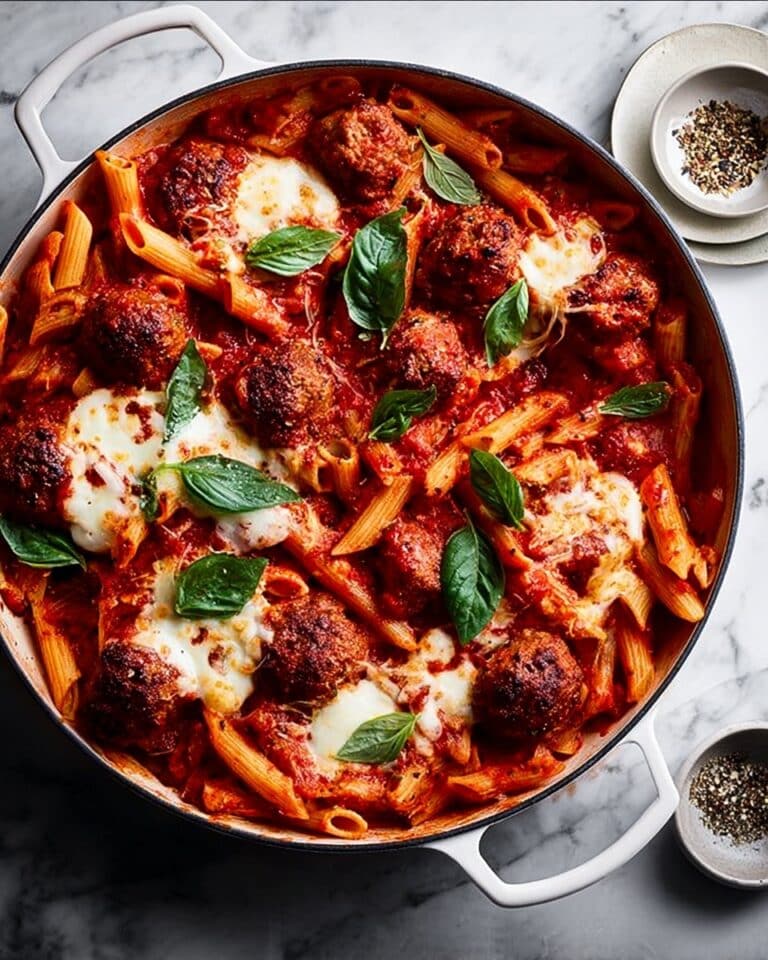 Italian Meatball & Mozzarella Pasta Bake Recipe