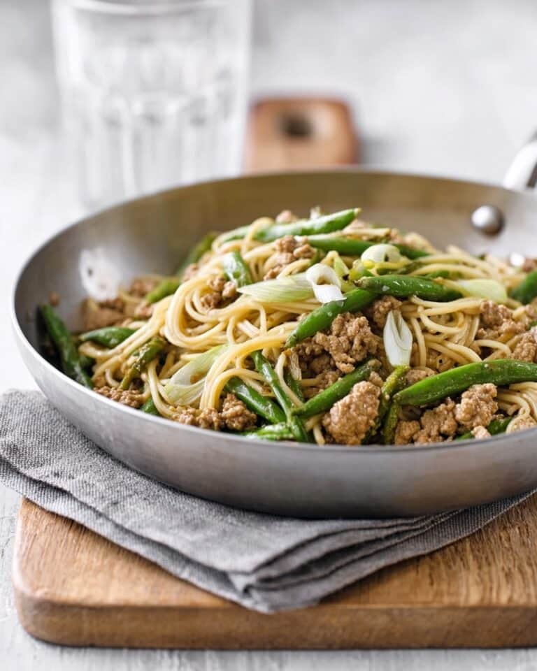 Noodles with Turkey, Green Beans & Hoisin Recipe
