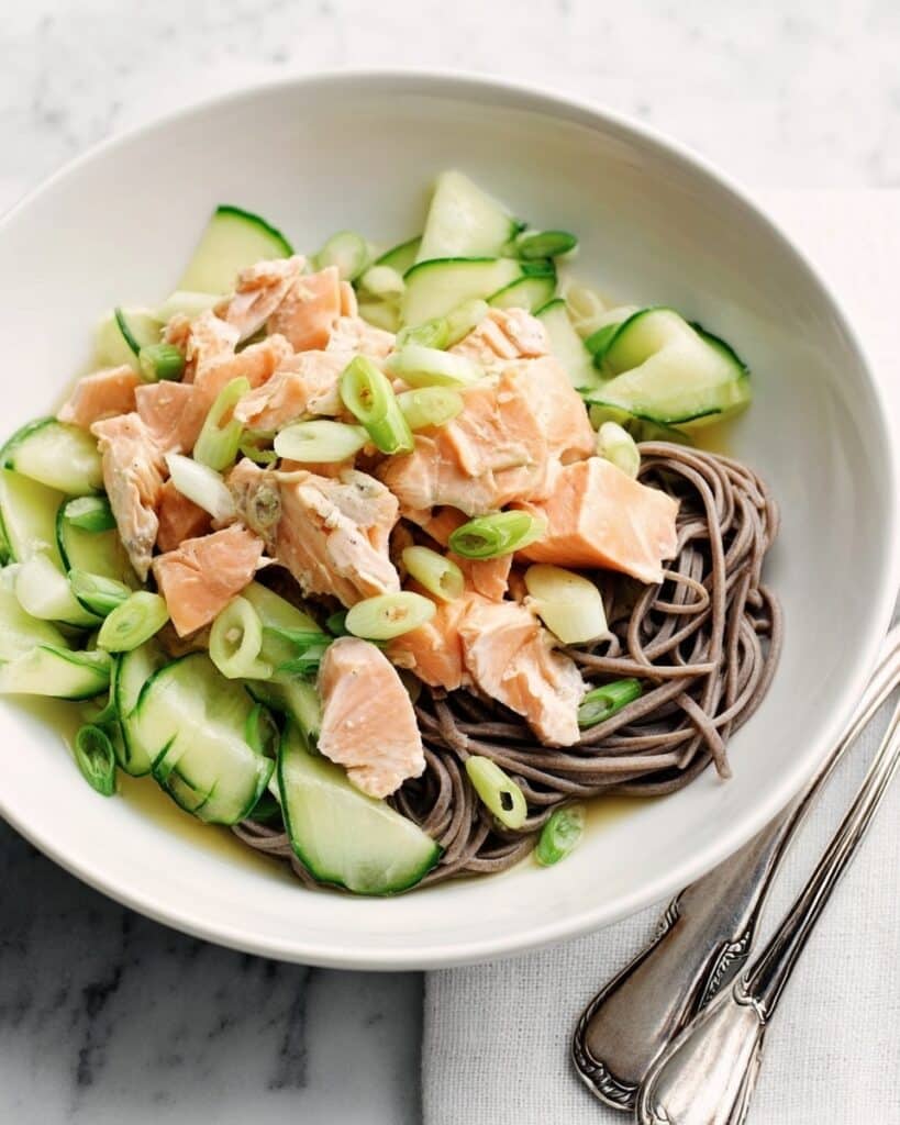 Smoked Trout & Cucumber Sesame Noodles Recipe