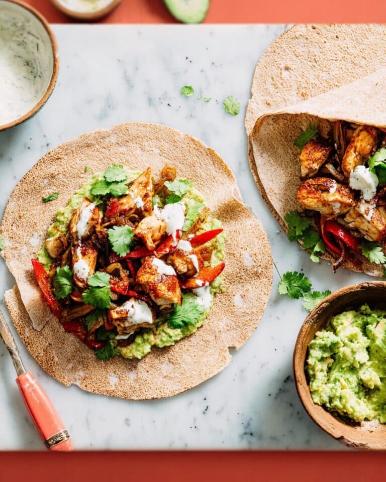Chicken Enchilada Wraps with Avocado and Coriander Recipe