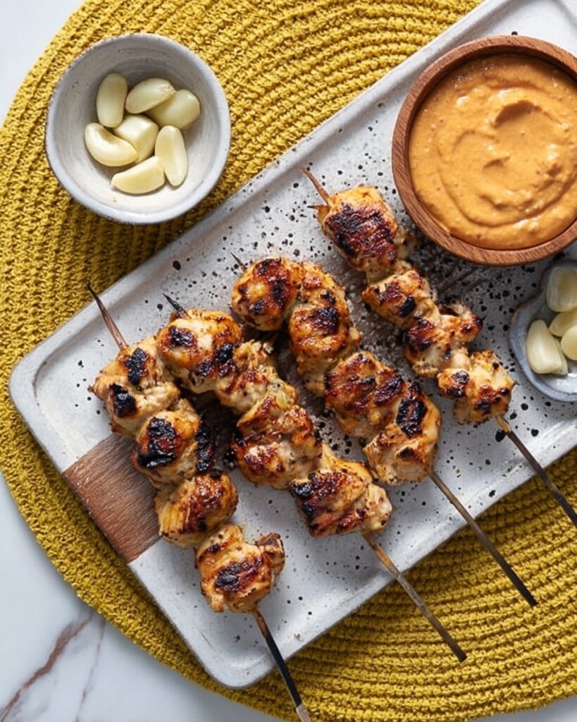 Smoky Chicken Skewers with Smoky Aioli Recipe