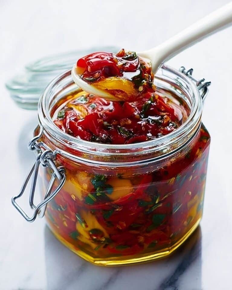 Smoky Paprika Roasted Peppers in Flavored Olive Oil Recipe