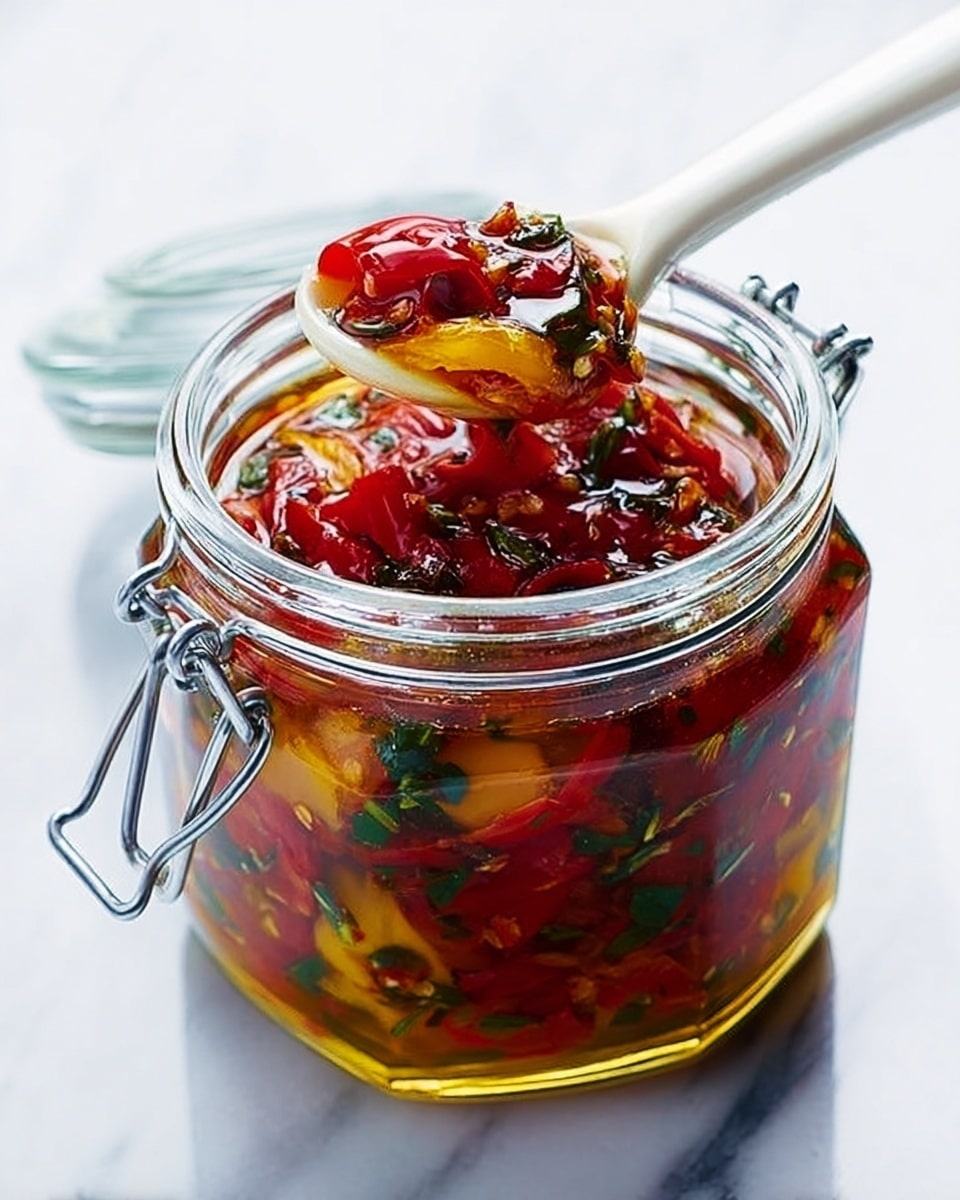 Smoky Paprika Roasted Peppers in Flavored Olive Oil Recipe