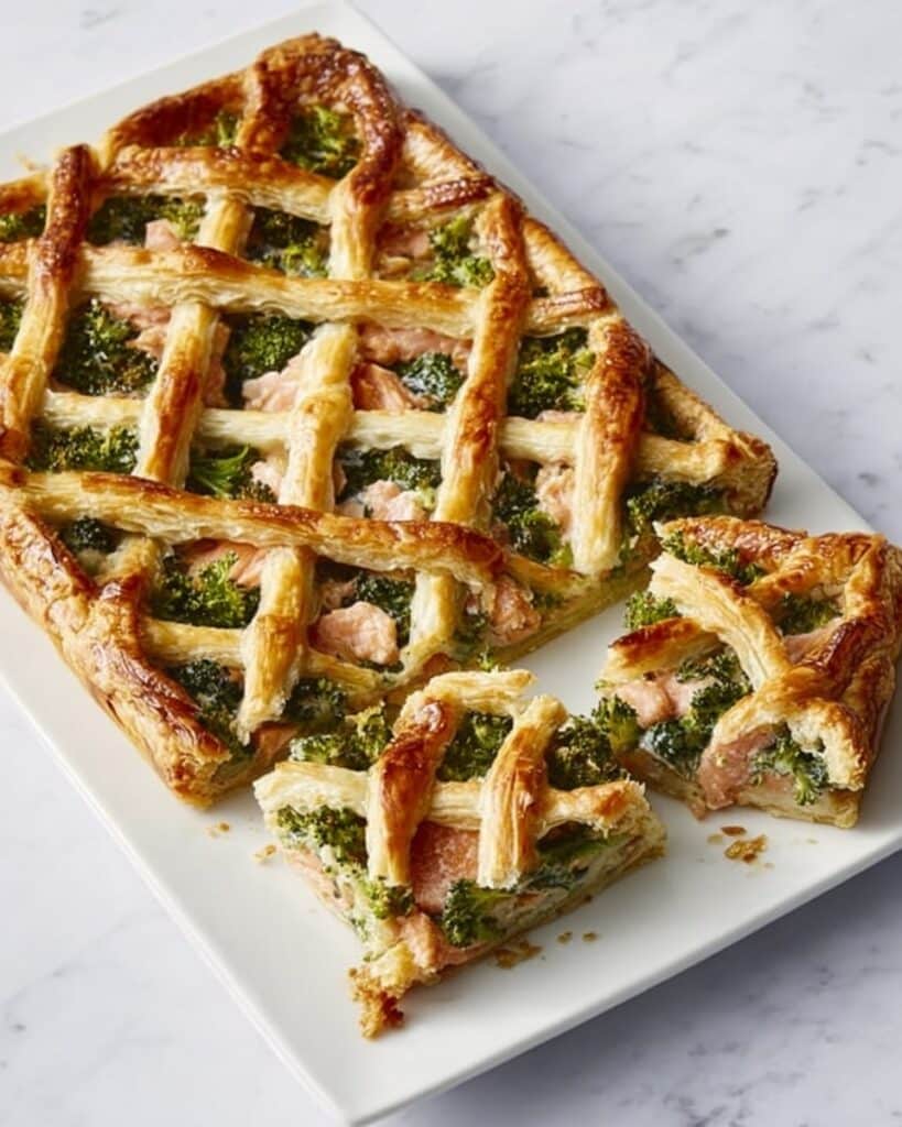 Salmon & Broccoli Lattice Tart Recipe