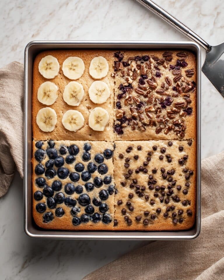 Berry and Chocolate Chip Sheet Pan Pancakes with Banana, Cinnamon Sugar, and Walnuts Recipe