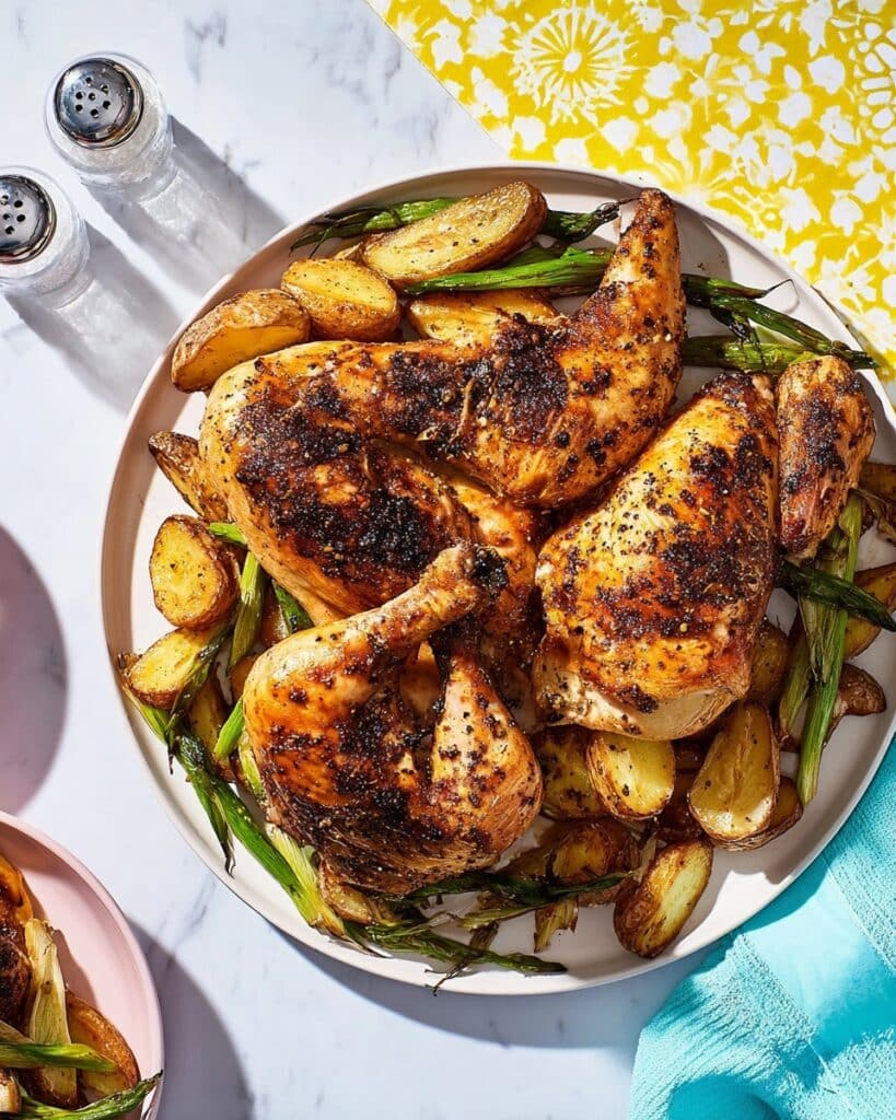 Maple & Mustard Glazed Spatchcock Chicken Recipe