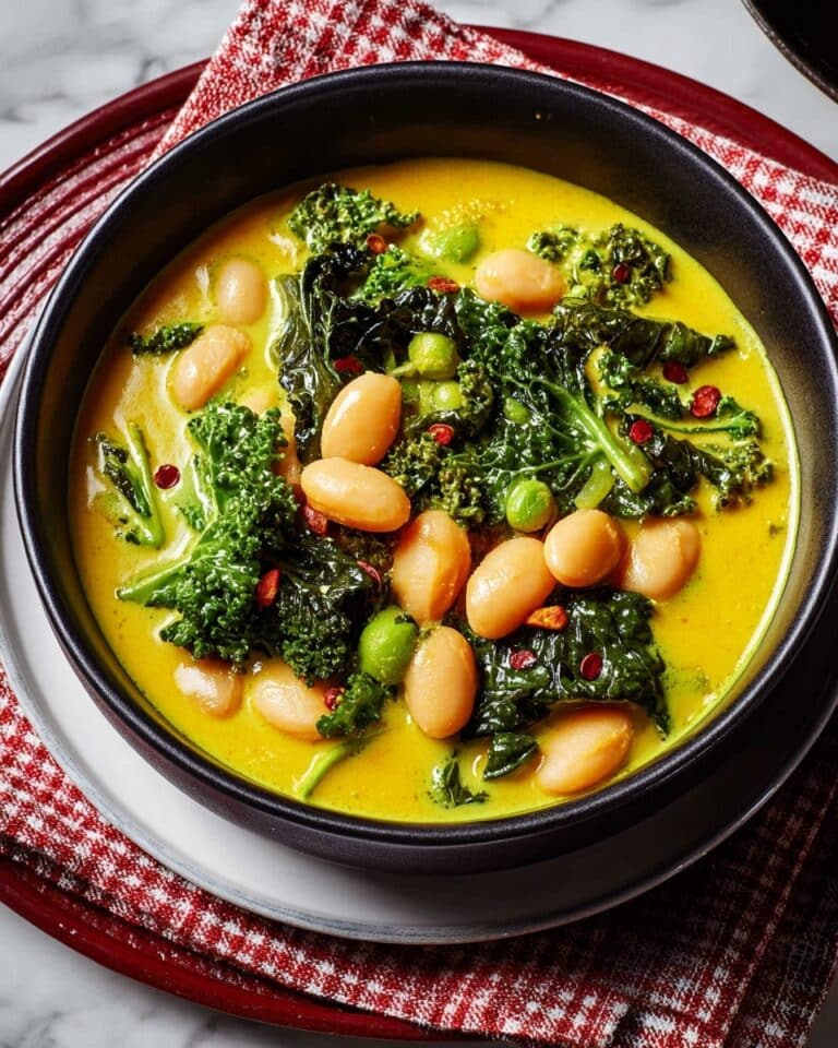 Curried Bean Stew with Coconut & Coriander Drizzle Recipe