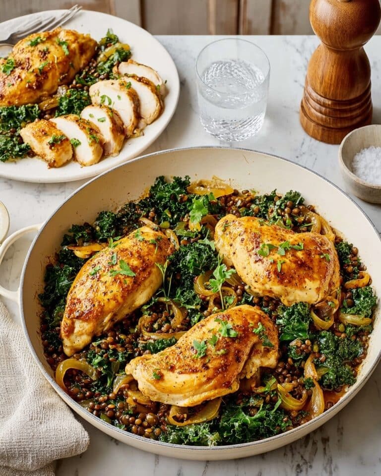 Schmaltzy Lentils with Chicken, Olives & Lemon Recipe