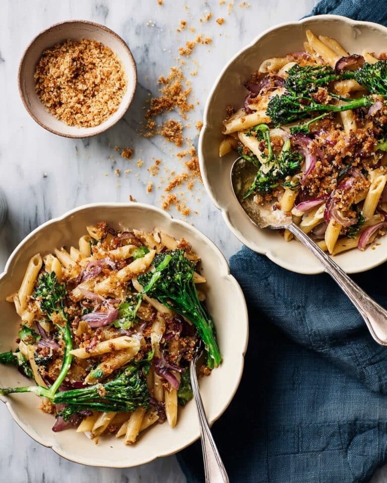 Pasta with Purple Sprouting Broccoli, Anchovies, and Preserved Lemon Recipe