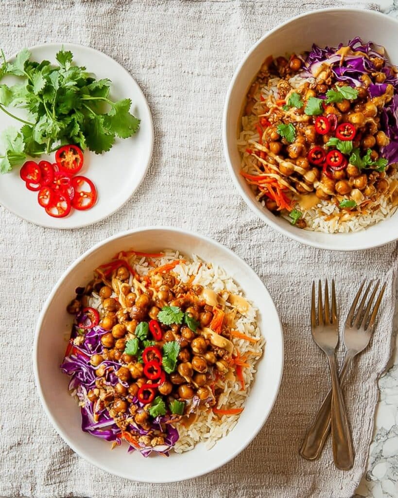 Peanut Chickpea Rice Bowl Recipe