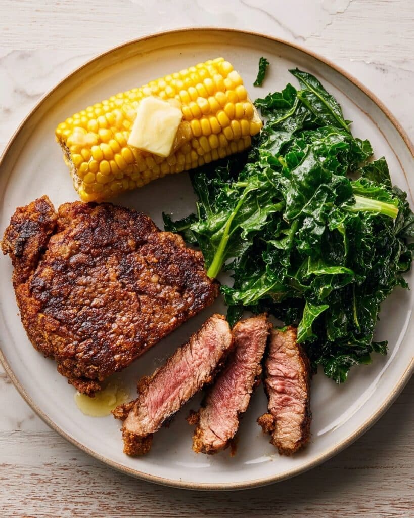 Spicy Chicken-Fried Steak with Creamy Thyme Sauce Recipe