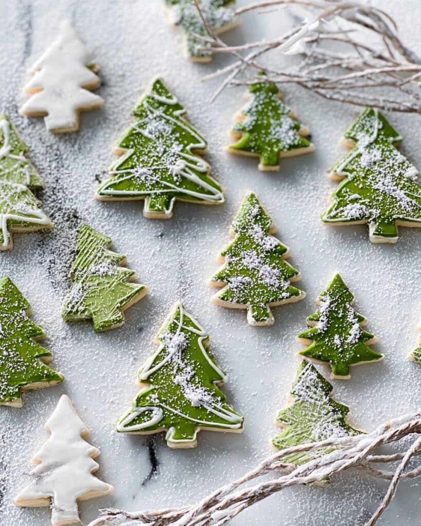 Matcha & Coconut Tree-Shaped Biscuits Recipe