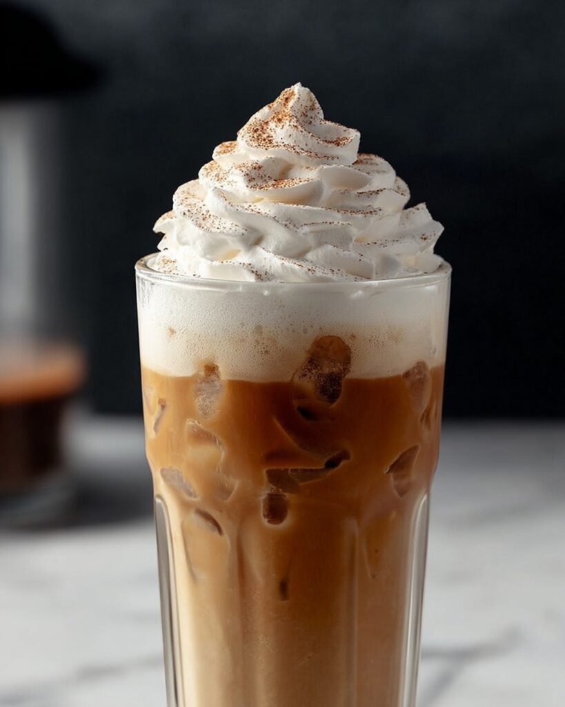 Iced Coffee with Vanilla Ice Cream and Whipped Cream Recipe