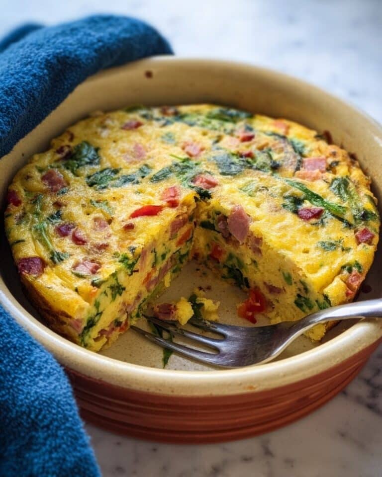 Breakfast Egg Casserole with Bacon, Cheese, and Vegetables Recipe
