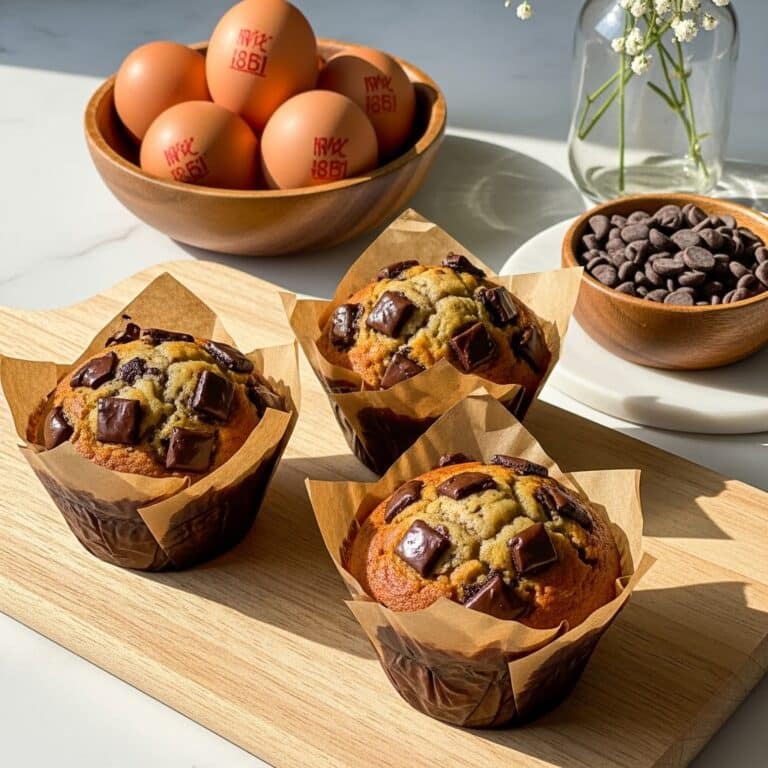 Olive Oil Muffins with Dark Chocolate Chips and Almonds Recipe