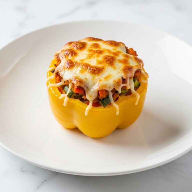 Stuffed Bell Peppers with Ground Turkey, Rice, and Melted Mozzarella Recipe