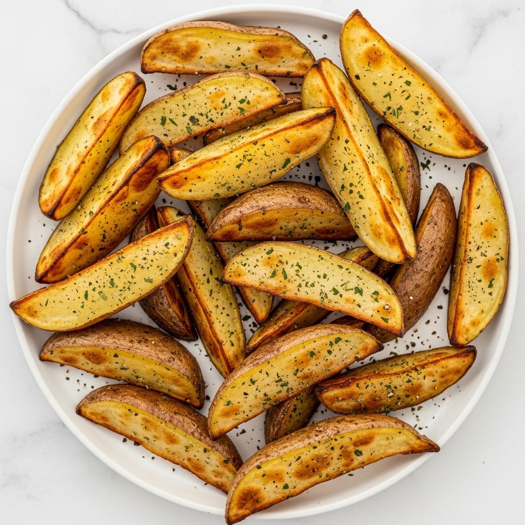 Baked Potato Wedges with Herbs and Butter Recipe