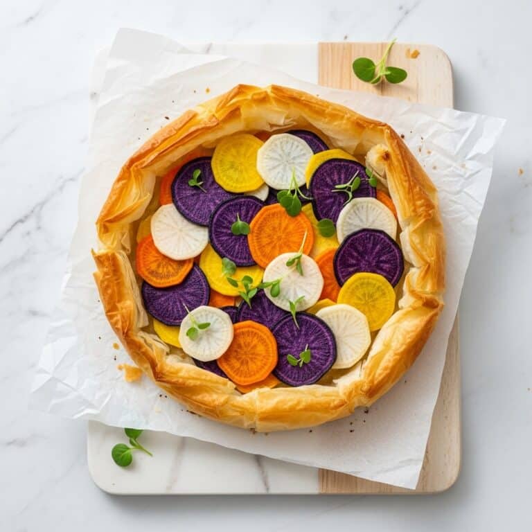 Savory Apple Tart with Flaky Phyllo Crust Recipe