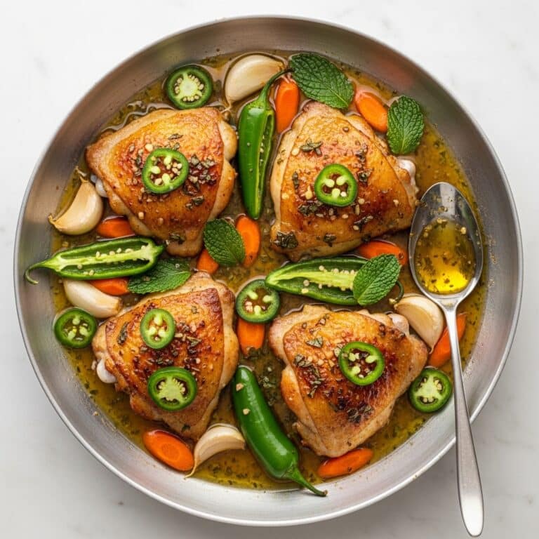 Chicken Escabeche with Jalapeños, Golden Raisins, and Mint Recipe