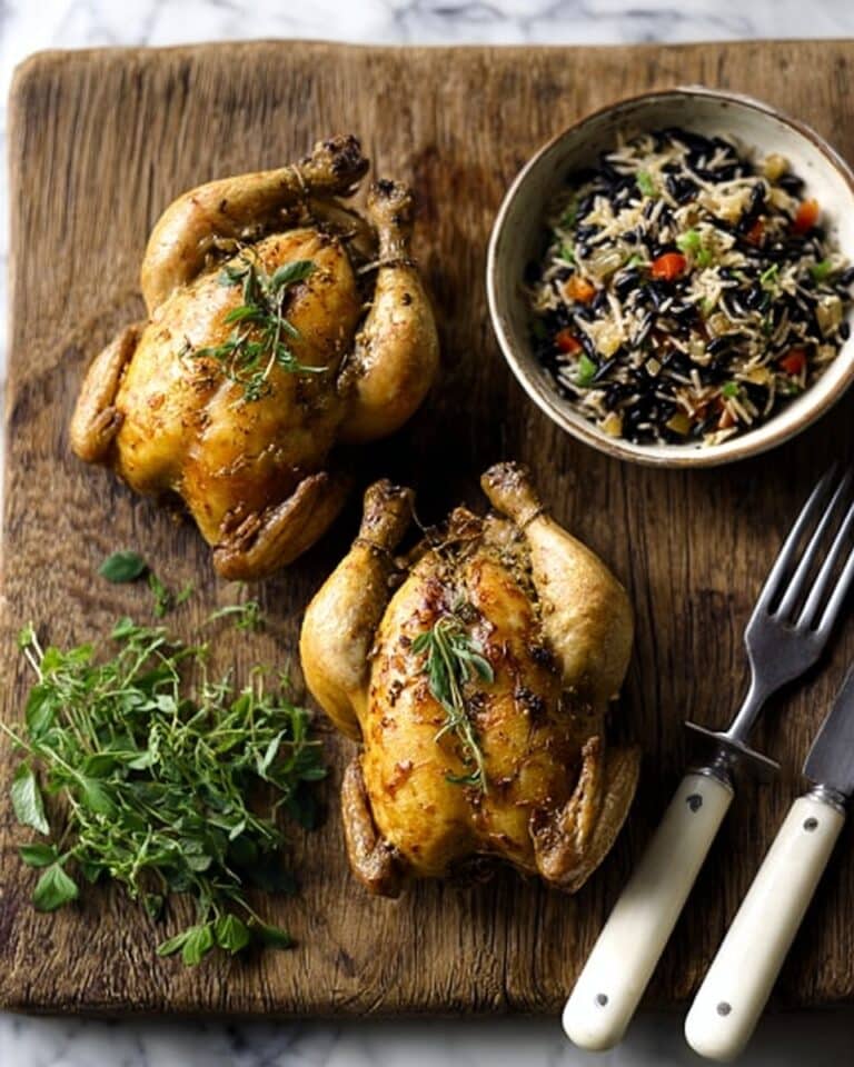 Lebanese Poussin with Spiced Aubergine Pilaf Recipe
