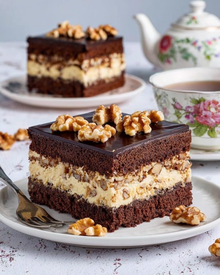Polish Chocolate & Walnut Cake Recipe