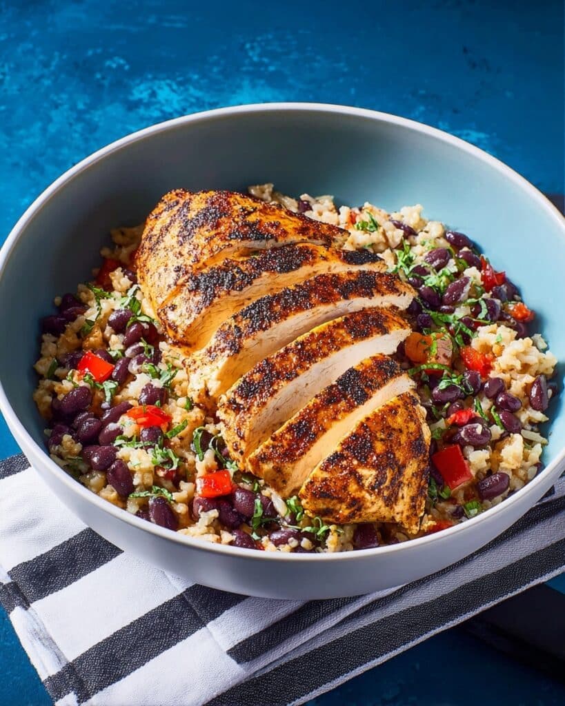 Spicy Chicken with Coconut Rice & Beans Recipe