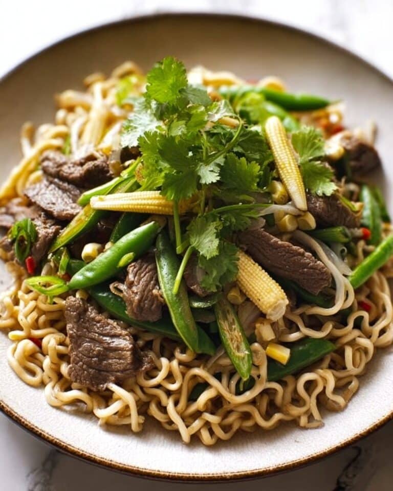 Beef Stir-Fry with Rice Noodles, Lemongrass, and Peanuts Recipe
