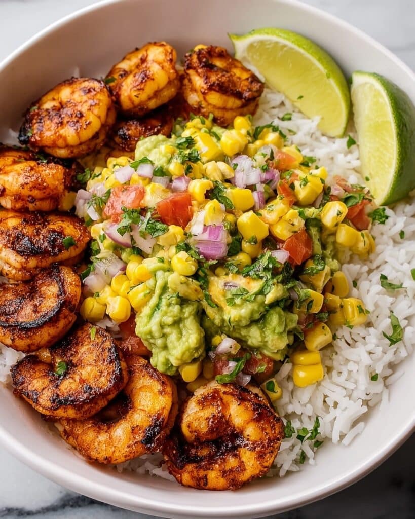 Blackened Shrimp Avocado Corn Bowl Recipe