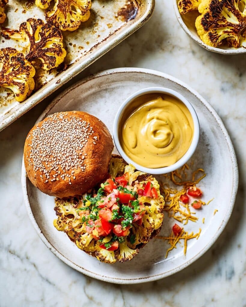 Cauliflower & Curried Mayo Burgers Recipe