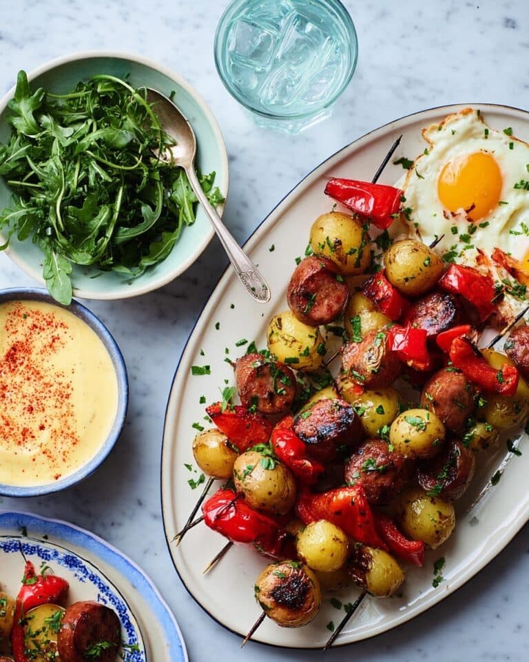 Crispy Potato, Pepper & Chorizo Skewers Recipe