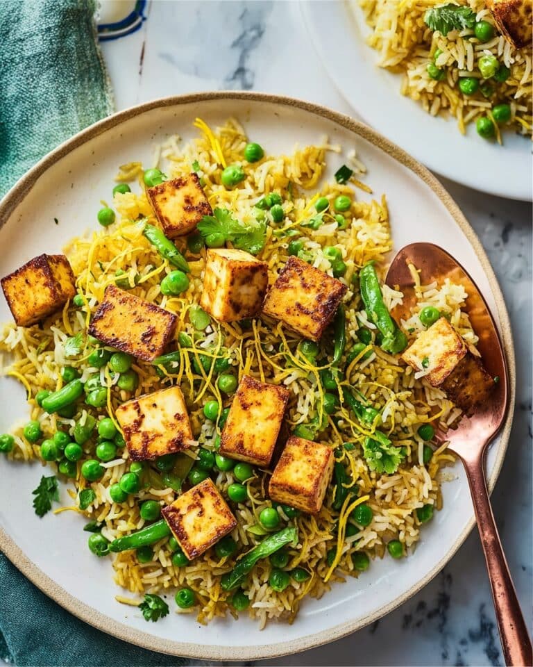 Herby Baked Paneer Rice Recipe