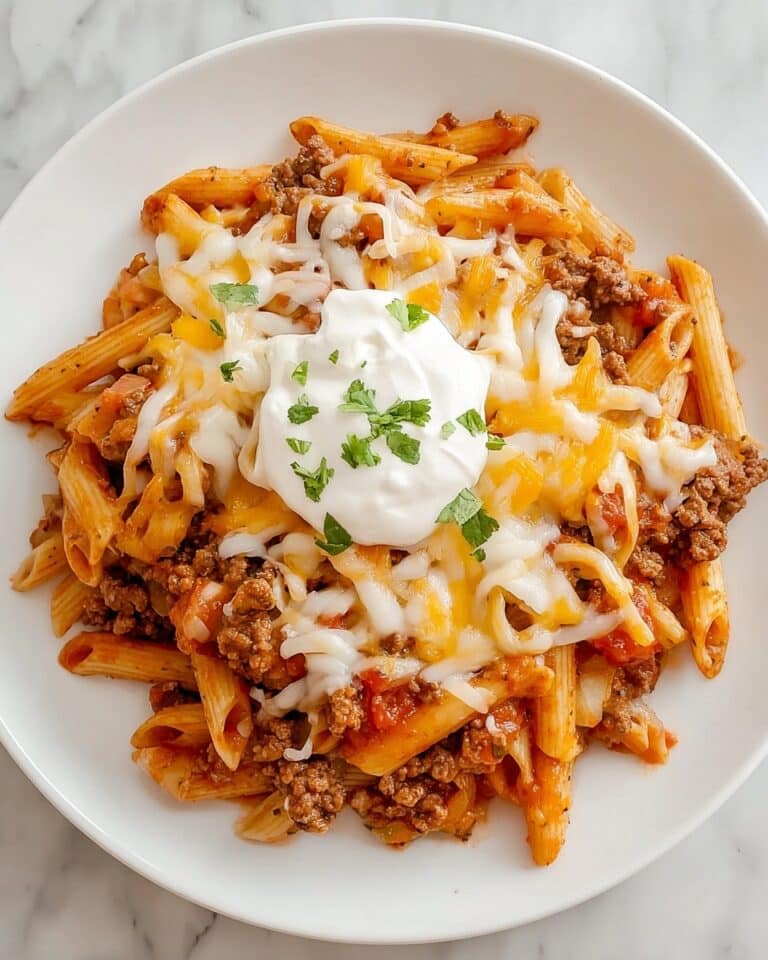 Easy Beef Enchilada Pasta Recipe