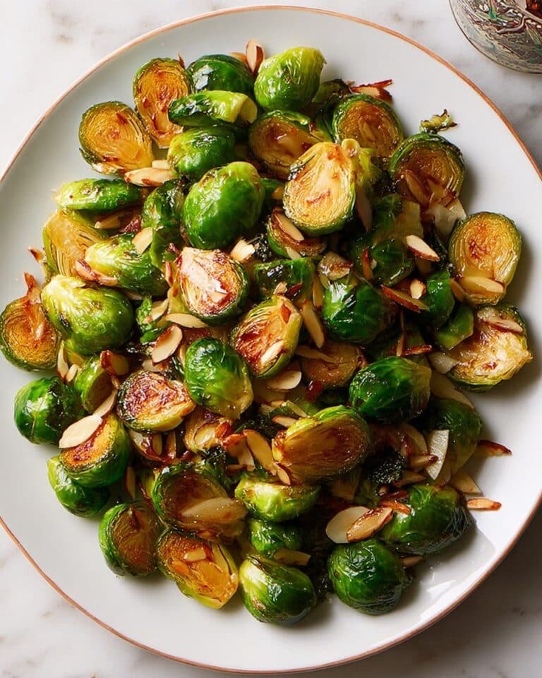 Butter-Fried Brussels Sprouts with Crispy Shallots and Almonds Recipe