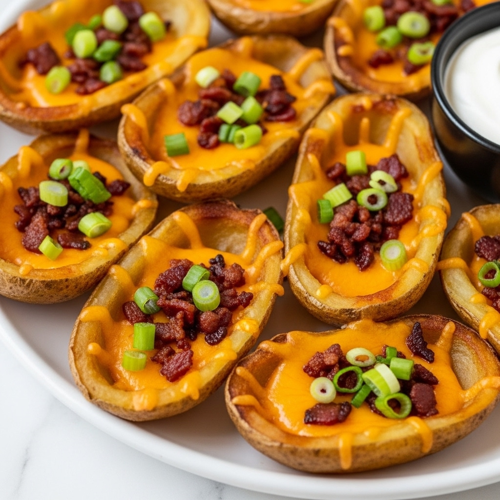 Cheesy Bacon Potato Skins Recipe