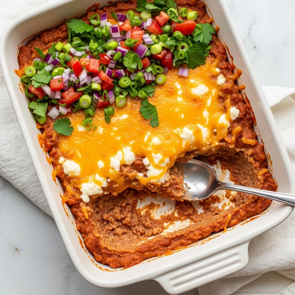 Cheesy Bean Dip with Tomatoes and Jalapenos Recipe