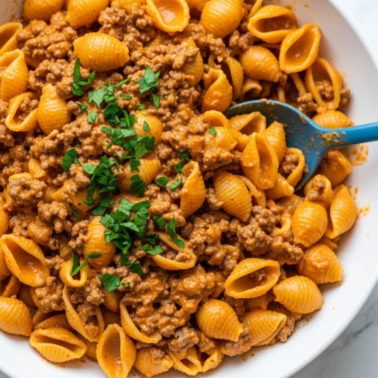 Creamy Beef and Shells Recipe