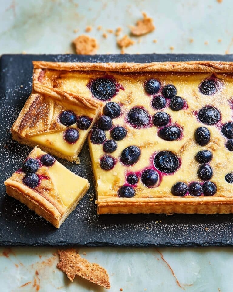 Lemon & Blueberry Cheesecake Tart Recipe
