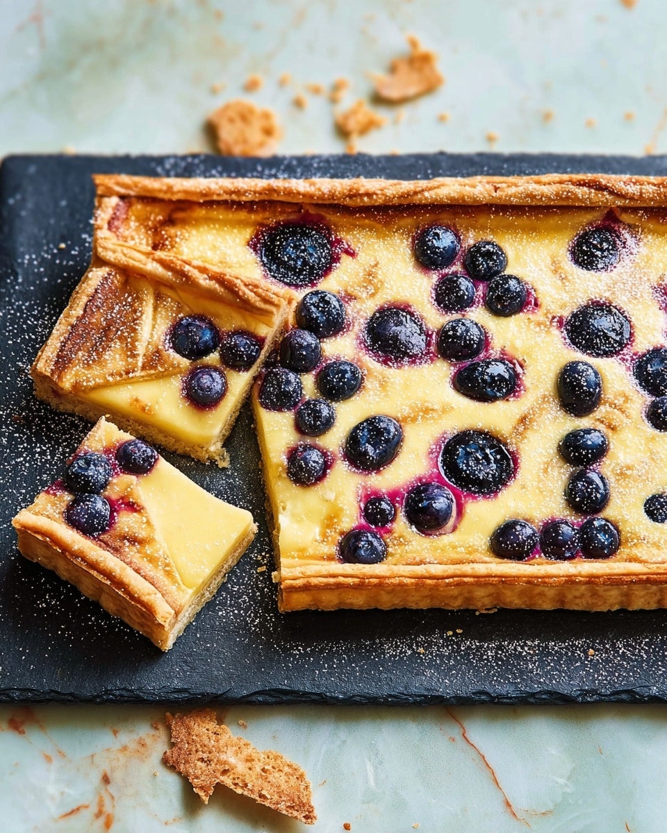 Lemon & Blueberry Cheesecake Tart Recipe